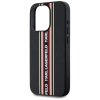 Karl Lagerfeld Saffiano Athleisure Stripes Cord iPhone 15 Pro Max Hülle - Rot