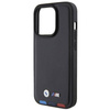 Etui BMW Leather Stamp Tricolor do iPhone 15 Pro - czarne
