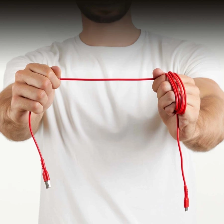 SBS TECABLEMICROC15R USB-A - USB-C-Kabel 1,5 m - rot