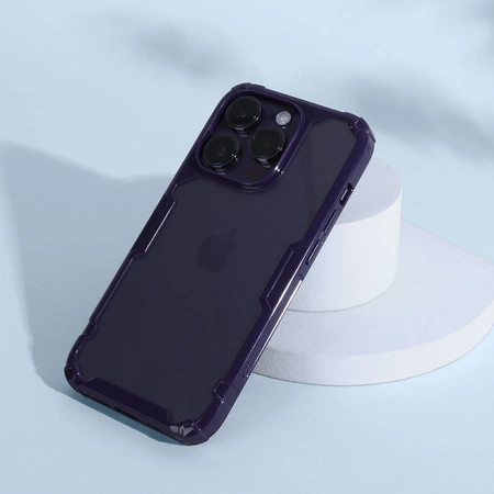 Nillkin Nature Pro Hülle iPhone 14 Pro Max gepanzerte Abdeckung blau
