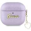 Original Handyhülle APPLE AIRPODS 4 Guess Metallic Script Charm violett
