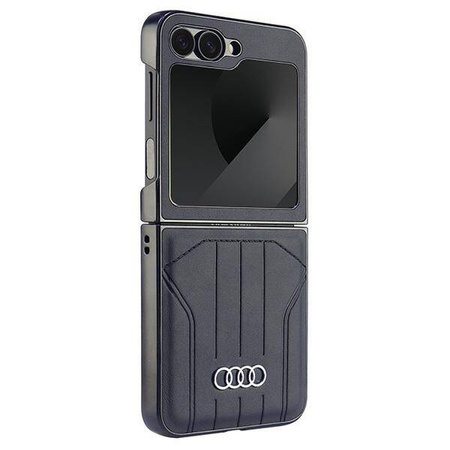 Original Handyhülle SAMSUNG GALAXY Z FLIP 6 Audi Synthetic Leather (AU-TPUPCFlip6-Q5/D1-BK) schwarz