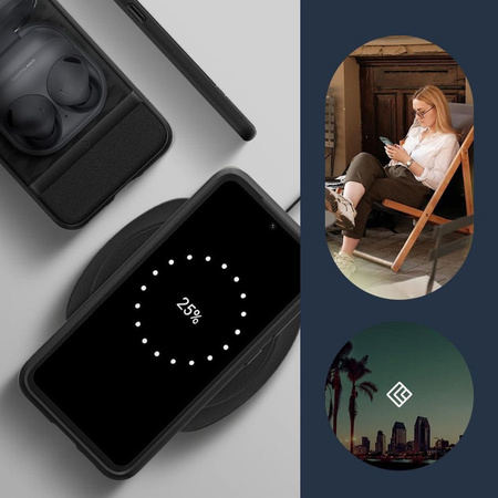 Etui Caseology Parallax na Samsung Galaxy S23 FE - czarny mat