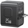 Ładowarka sieciowa USAMS Travel Adapter  CC309 2xUSB-C 25W 4w1 US/AU/EU/UK czarny