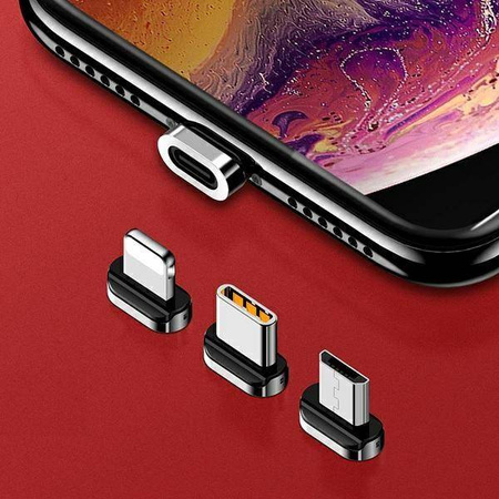 USAMS Adapter magnetyczny U28 lightning bulk srebrny/silver SJ325LNTA