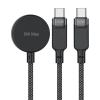 Kabel 3w1 Acefast C6-11 USB-C - 2x USB-C / Qi 480Mb/s 100W 1.2m - czarny
