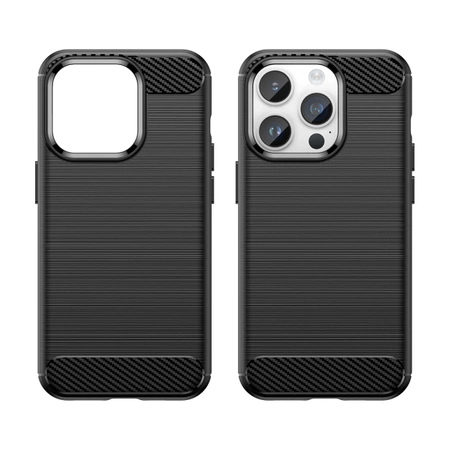 Carbon Case iPhone 14 Pro Max flexible Gel Rückseite schwarz