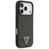 Etui Guess Leather 4G Triangle Strass MagSafe na iPhone 17 Pro - czarne