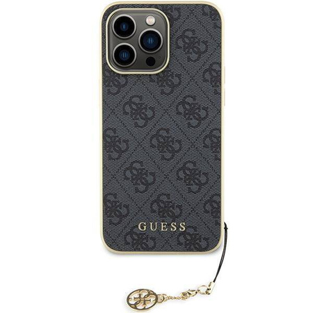 Etui Guess 4G Charms Collection do iPhone 15 Pro Max - szare