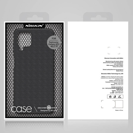 Nillkin Textured Case rugged cover with gel frame and nylon on the back Samsung Galaxy A22 4G black