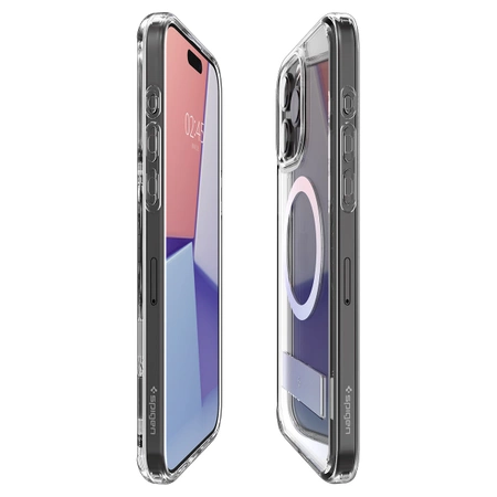 Etui Spigen Ultra Hybrid S MagSafe z podstawką do iPhone 15 Pro - przezroczyste