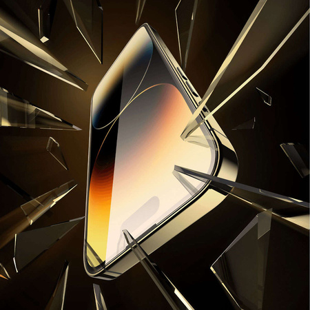 Baseus Vollbild-Hartglas für iPhone 14 Pro Max mit Lautsprecherabdeckung 0,4 mm + Montageset