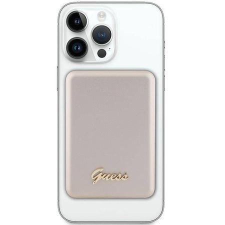 Guess powerbank indukcyjny 5W GUPBM3ALGSGD 3000mAh złoty MagSafe Metal Script Logo
