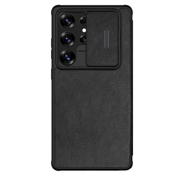 Nillkin Qin Pro Leather Case Samsung S25, BLACK / CZARNY
