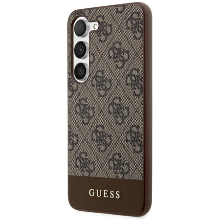 Oryginalne Etui GUESS Hardcase GUHCS24MG4GLBR do SAMSUNG S24 Plus (4G Bottom Stripe / brązowy)