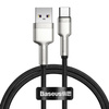 Baseus Cafule Metal Data kabel USB - USB Typ C 66W Quick Charge 1m czarny (CAKF000101)