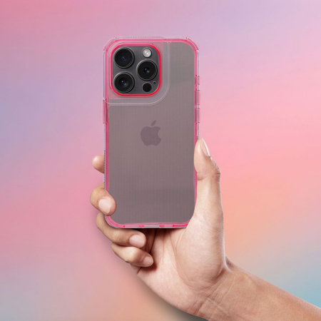 Futerał MATRIX CLEAR do IPHONE 15 Pro pudrowy róż