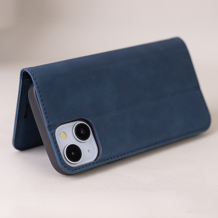 Etui Smart Suede do Samsung Galaxy S25 Plus granatowe