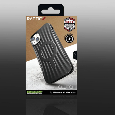 Raptic X-Doria Clutch Case iPhone 14 Plus mit MagSafe Rückseite schwarz