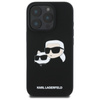 Karl Lagerfeld Silicone Double Heads Print MagSafe - Etui iPhone 16 Pro Max (czarny)