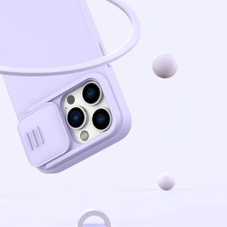 Nillkin CamShield Magnetische Silikonhülle iPhone 14 Pro Max Magnetische MagSafe-Abdeckung mit Kameraschutz Blau