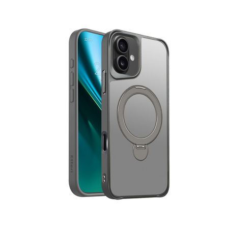 Nakładka Etteri Matt Mag Ring do iPhone 16 Plus 6,7" szara