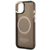 Guess Gold Outline Translucent MagSafe - Etui iPhone 14 (czarny)