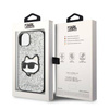 Karl Lagerfeld NFT Glitter Choupette Patch - Etui iPhone 14 Plus (srebrny)