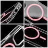 Drop Glue Colorful Ring Mag Cover kompatybilny z MagSafe pasuje do IPHONE 11 PRO MAX różowy