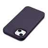 iCarer Case Leather pokrowiec etui z naturalnej skóry do iPhone 14 Plus ciemnofioletowy (kompatybilne z MagSafe)