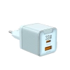 JELLICO wall charger EU55 GaN PD 33W 1xUSB-C + 1xUSB QC3.0 Blue