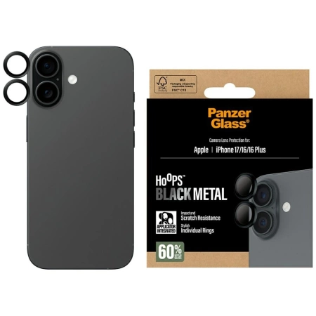 PanzerGlass Hoops Displayschutz aus gehärtetem Glas für iPhone 16 / 16 Plus / 17