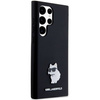 Oryginalne Etui KARL LAGERFELD hardcase Silicone Choupette Metal Pin KLHCS24LSMHCNPK do Samsung Galaxy S24 Ultra czarny