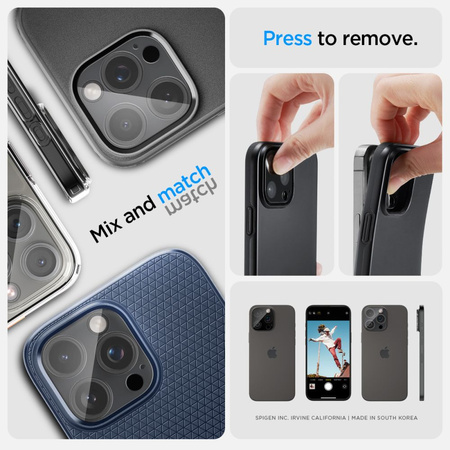 Spigen Optik.tR Kameraschutz für iPhone 14 Pro / Pro Max / 15 Pro / Pro Max - transparent 2 Stk.