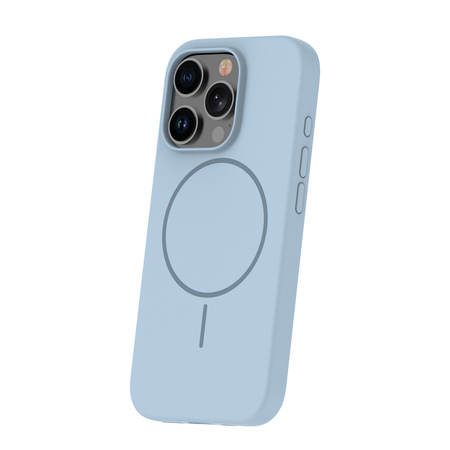 Nakładka Silicone Thin Mag do iPhone 15 Pro Max 6,7" jasnoniebieska