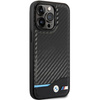 Hülle BMW BMHCP13L22NBCK iPhone 13 Pro / 13 6,1&quot; schwarz/schwarz Hardcase Leder Carbon