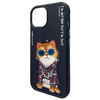 Nimmy etui iPhone 15 6.1" czarny/black Glasses Cool Cat