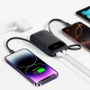 Baseus EnerFill FC31 10000 mAh 22,5 W Powerbank mit Digitalanzeige und 2 integrierten Kabeln (USB-C + Lightning) - Schwarz