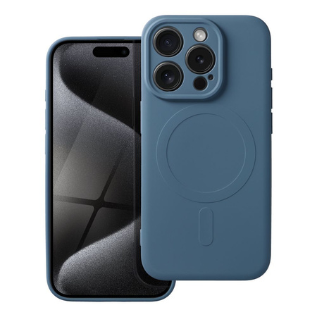 Futerał Silicone Mag Cover kompatybilny z MagSafe do IPHONE 15 PRO niebieski