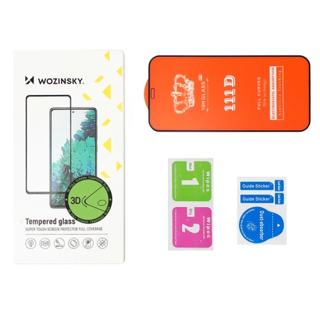 Wozinsky super wytrzymałe szkło hartowane Full Glue na cały ekran z ramką Case Friendly iPhone 16e / 14 / 13 Pro / iPhone 13 czarny