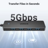 Ugreen CM219 HUB with 4 USB-A 3.0 ports and USB-A 3.0 cable - black
