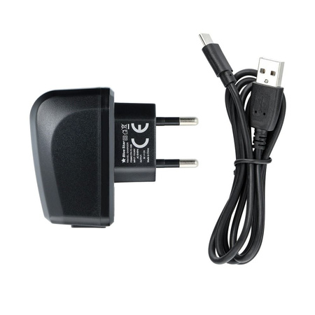 Ładowarka Sieciowa USB typ C Uniwersalna z odpinanym kablem 2A Blue Star Lite