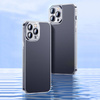 Baseus Frosted Glass Case etui pokrowiec do iPhone 13 Pro sztywna obudowa z żelową ramką czarny (ARWS001001)