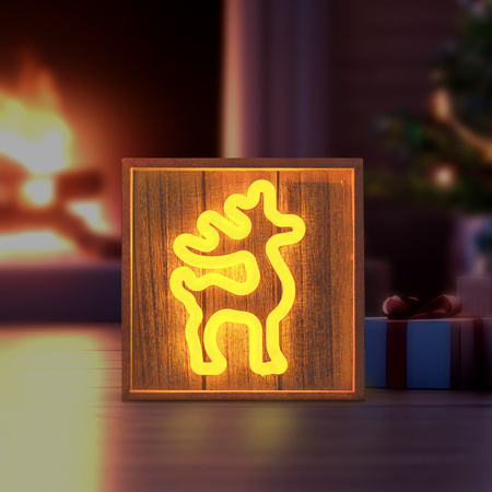 Neon Wood Frame LED RENIFER biały ciepły FLNW01 Forever Light