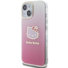Hello Kitty IML Gradient Electrop Kitty Head Hülle für iPhone 15 – Rosa