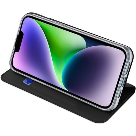 Etui do iPhone 15 Plus pokrowiec z klapką i portfelem Dux Ducis Skin Pro - czarne