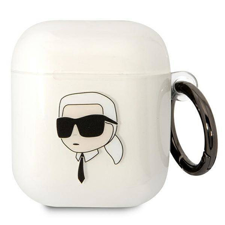 Original Handyhülle APPLE AIRPODS Karl Lagerfeld Karl`s Head (KLA2HNIKTCT) transparent
