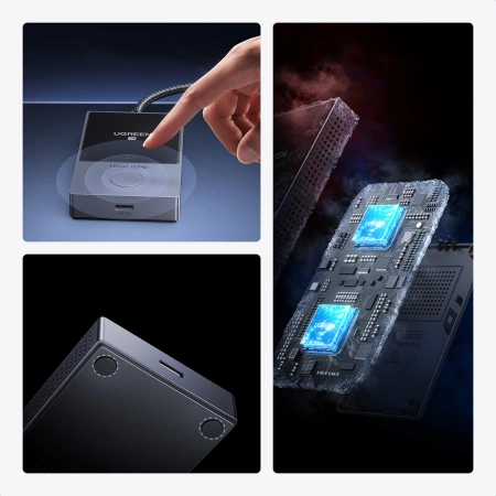 HDMI-Sender Ugreen CM737 Kabelloser Sender und Empfänger - Schwarz und Silber