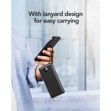 Bateria zewnętrzna (Powerbank) VEGER C10 - 10 000mAh (Micro + Typ C + Lightning 8-pin) czarny (W1116)
