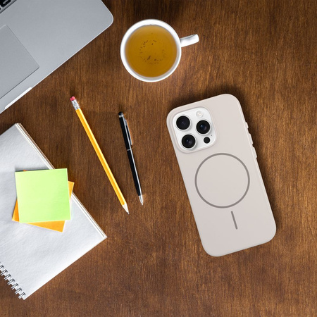 Premium Glossy Mag Cover kompatybilny z MagSafe i Camera Control button pasuje do IPHONE 16 PLUS biały